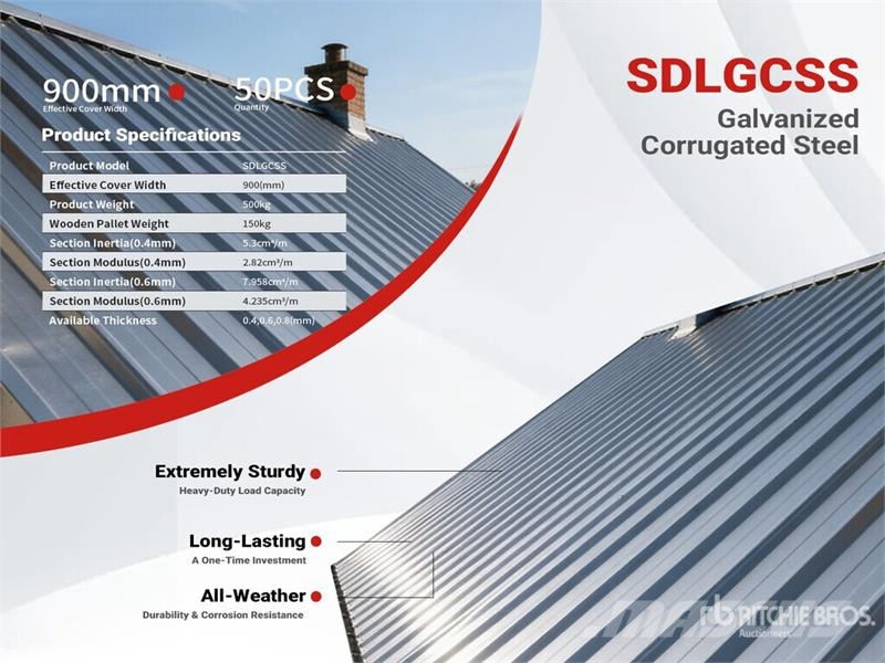  Quantity of (50)  SDLGCSS Galvanized Corrugated St Utovorne dizalice, vitla i liftovi za materijal