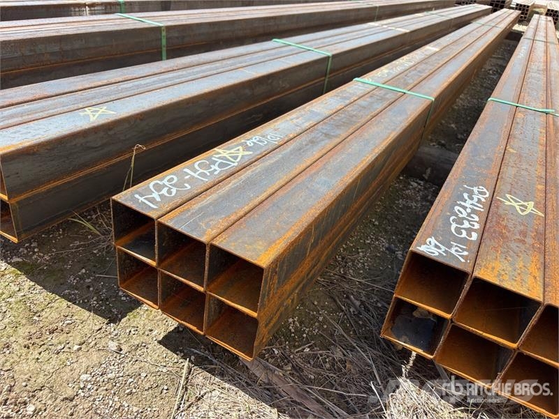 Quantity of (6) 3 in x 3 in x 23 ft Square Tubing Utovorne dizalice, vitla i liftovi za materijal