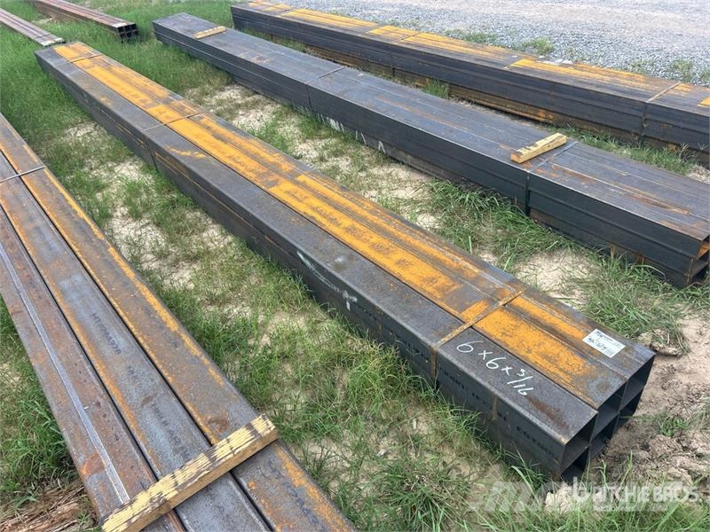 Quantity of (6) 6 in x 6 in x 20 ft Square Tubing Other components