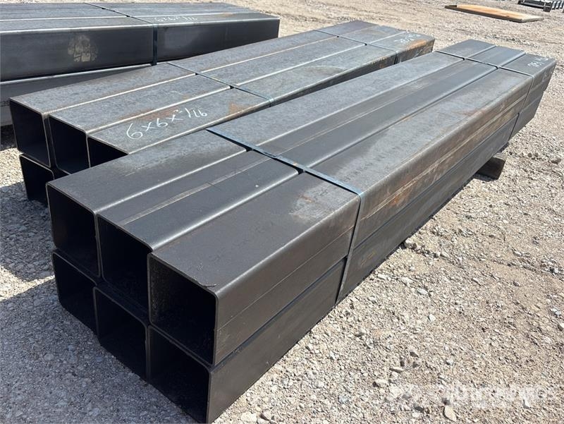 Quantity of (6) 6 in x 6 in x 3/16 in x 8 ft Squar مكونات أخرى