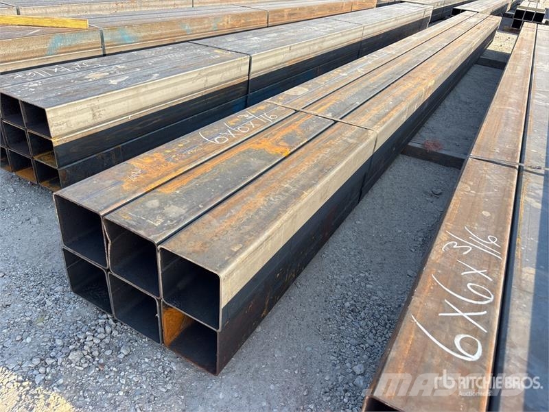 Quantity of (6) 6 in x 6 in x 3/16 in x 20 ft Squa Other components