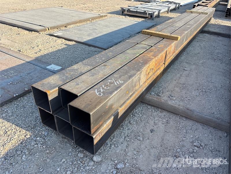 Quantity of (6) 6 in x 6 in x 3/16 in x 17 ft Squa Other components