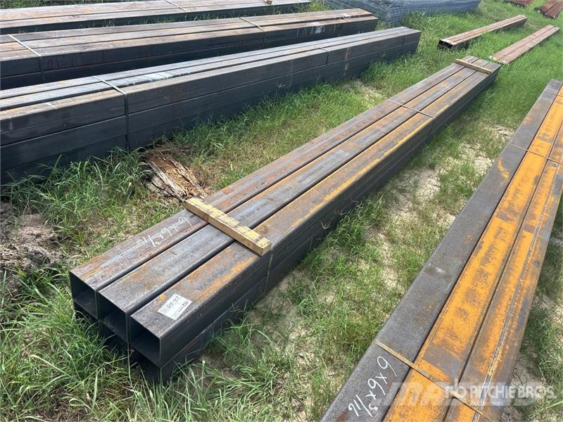 Quantity of (6) 6 in x 6 in x 20 ft Square Tubing Other components