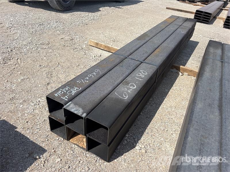 Quantity of 6 in x 6 in x 3/16 in x 10 ft Square T مكونات أخرى