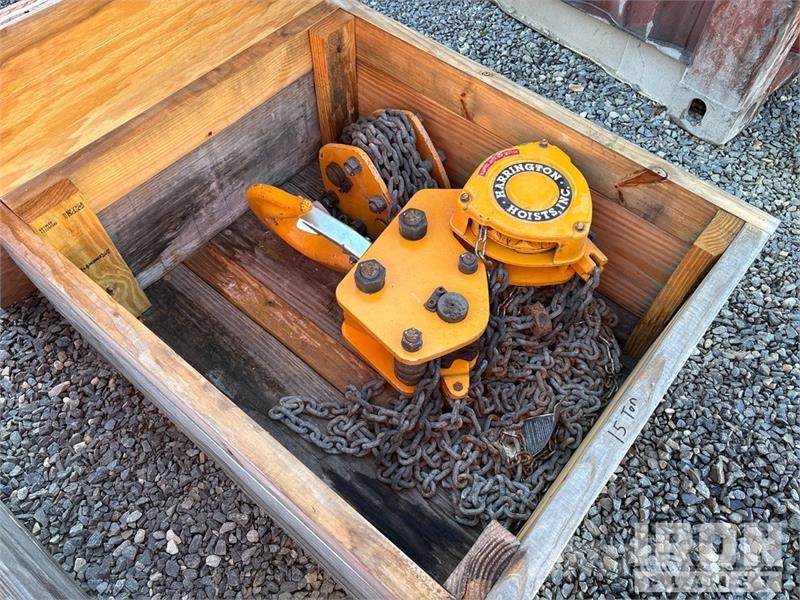  Quantity of (8) Hartington Cb150 8-15 ton chain ho Outros componentes