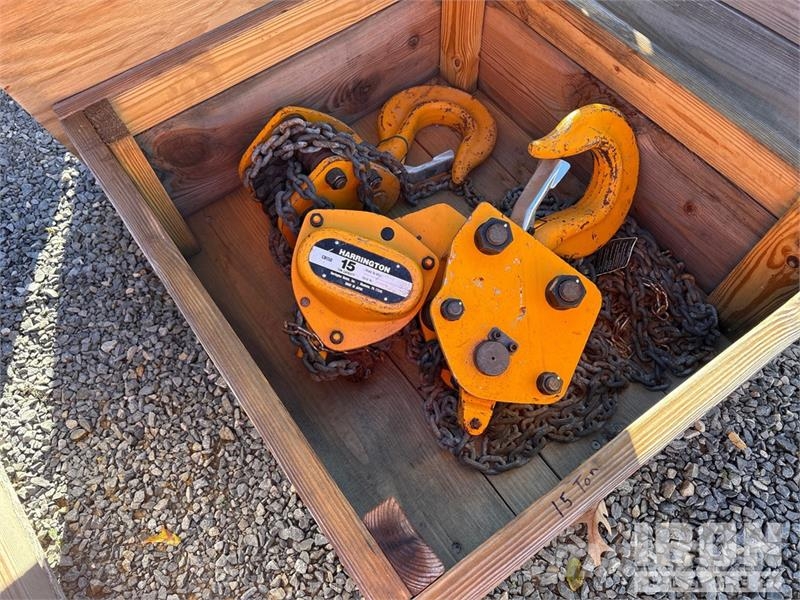  Quantity of (8) Hartington Cb150 8-15 ton chain ho Outros componentes