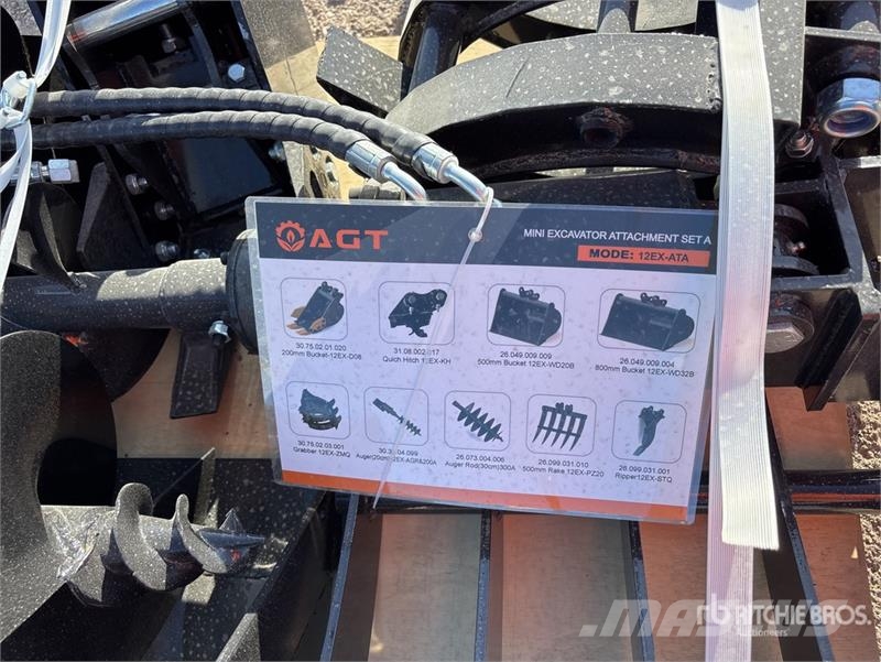 Quantity of (9) AGT 12EX-ATA Mini Excavator Attac Other components