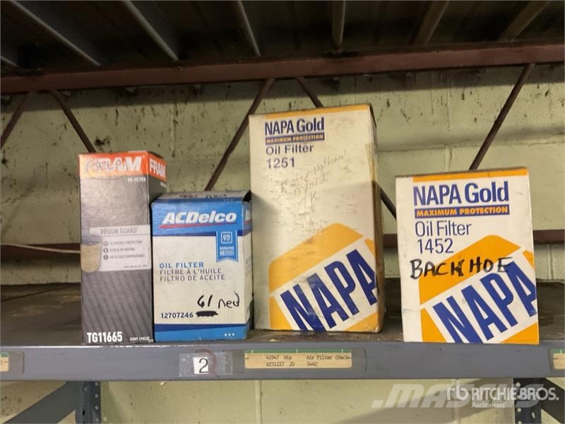 Quantity of Oil Filters and Coolant Filters 其他組件