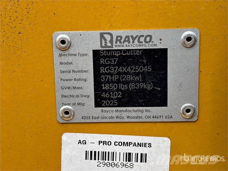 Rayco RG37 Walk Behind Stump Grinder Jyrsimet