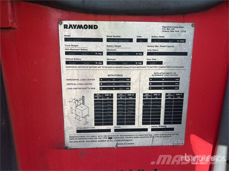 Raymond 740 R45TT Srednopodizni komisioni viličar