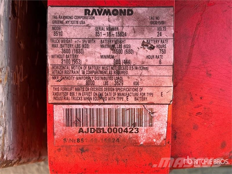 Raymond 8510 8000 lb Rider Pallet Jack Hand pallet truck