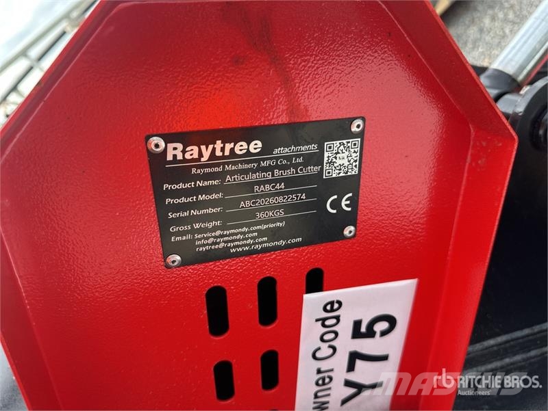 Raytree RABC44 44 in Articulating Skid Steer Brush Corta-césped delanteros y traseros