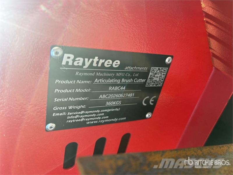 Raytree RABC44 44 in Articulating Skid Steer Brush Mounted and trailed mowers