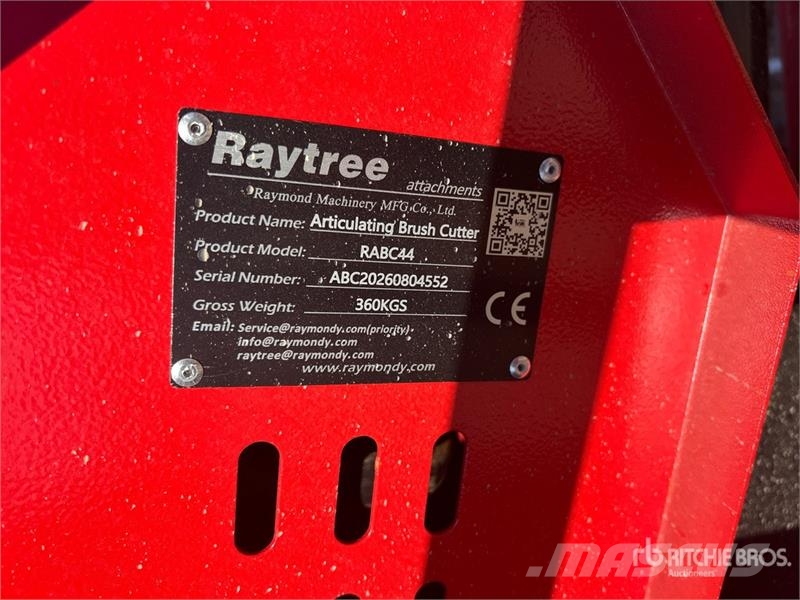  Raytree RABC44 44 in Articulating Skid Steer Brush Corta-césped delanteros y traseros