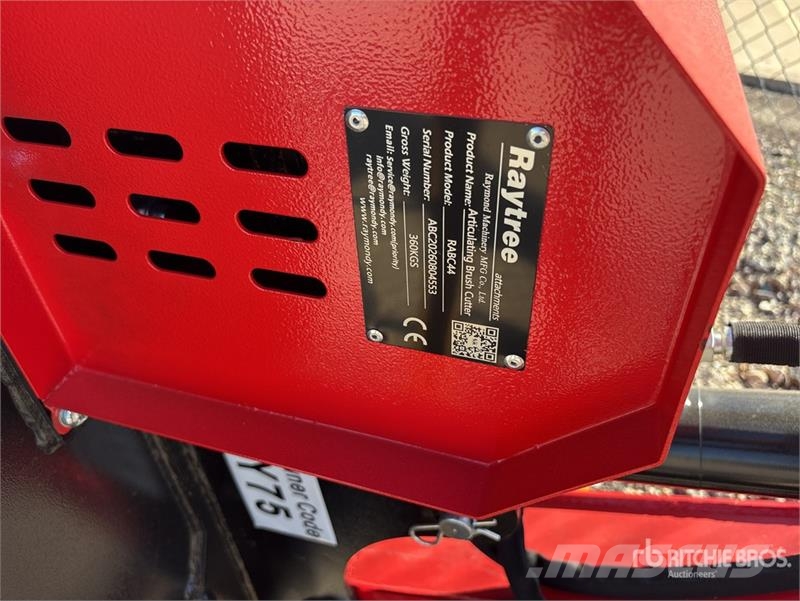 Raytree RABC44 44 in Articulating Skid Steer Brush Corta-césped delanteros y traseros