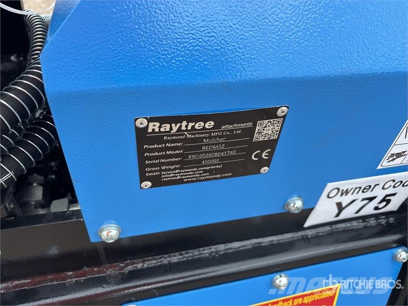 Raytree REDM32 32 in Excavator Drum Mulcher - Fits その他部品
