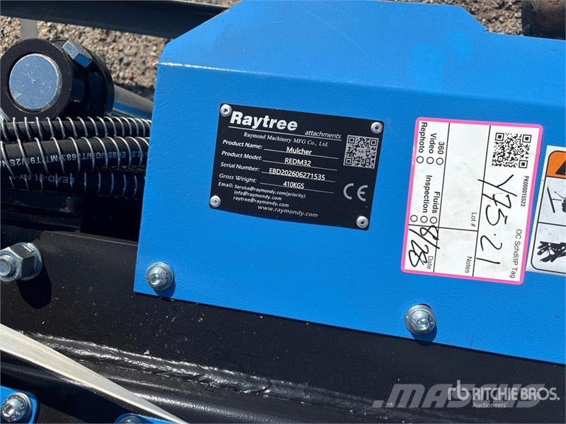 Raytree REDM32 32 in Excavator Drum Mulcher - Fits Other components