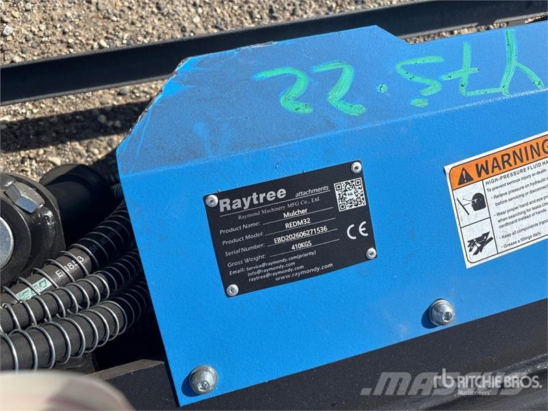 Raytree REDM32 32 in Excavator Drum Mulcher - Fits Other components