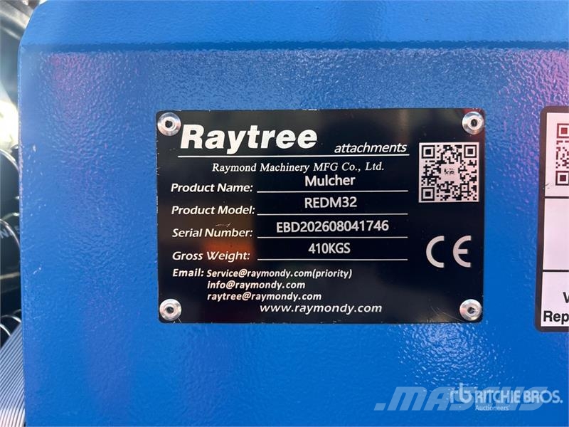 Raytree REDM32 32 in Excavator Drum Mulcher - Fits その他部品