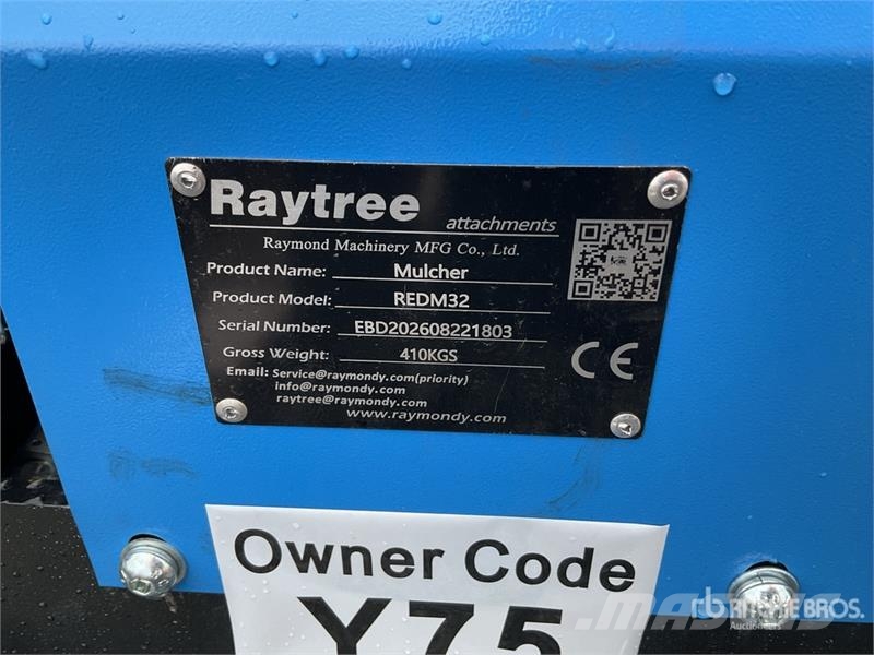  Raytree REDM32 32 in Excavator Drum Mulcher - Fits Other components
