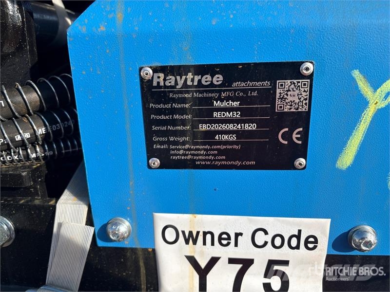  Raytree REDM32 32 in Excavator Drum Mulcher - Fits Otros componentes