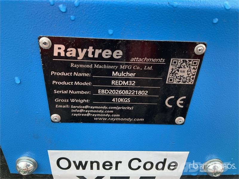  Raytree REDM32 32 in Excavator Drum Mulcher - Fits Other components