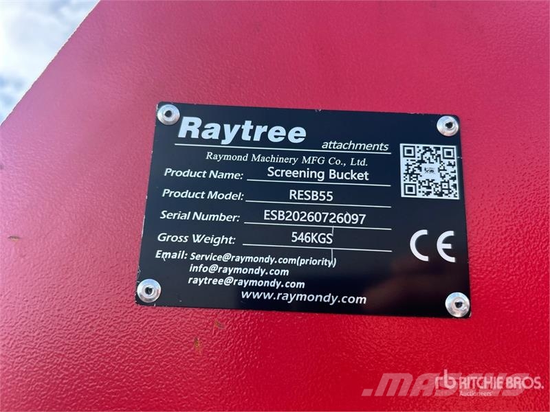 Raytree RESB55 55 in Excavator Screening Bucket - Palas mecánicas separadoras