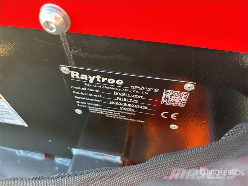  Raytree RHBC72S 72 in 4-Blade Skid Steer Brush Cut Corta-césped delanteros y traseros
