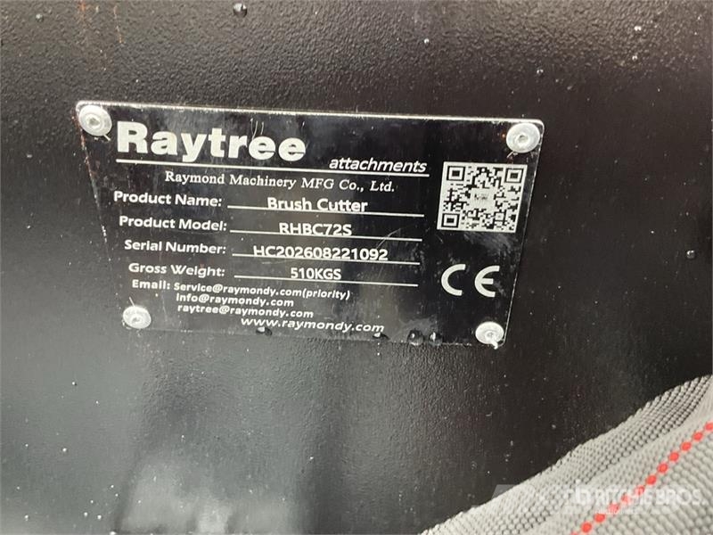 Raytree RHBC72S 72 in 4-Blade Skid Steer Brush Cut Corta-césped delanteros y traseros