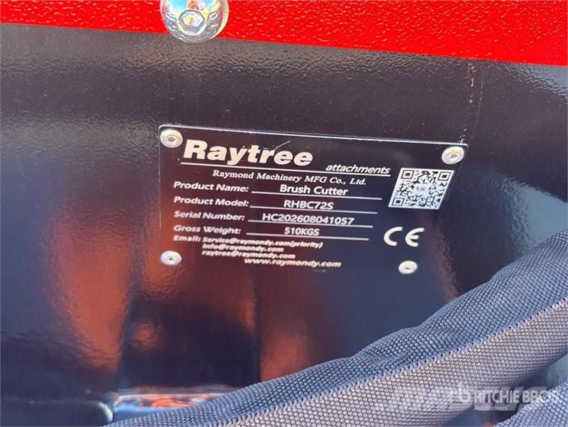 Raytree RHBC72S 72 in 4-Blade Skid Steer Brush Cut Corta-césped delanteros y traseros