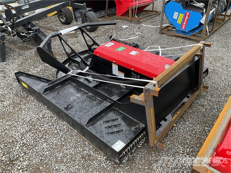 Raytree RHBC72S 72 in 4-Blade Skid Steer Brush Cut Corta-césped delanteros y traseros