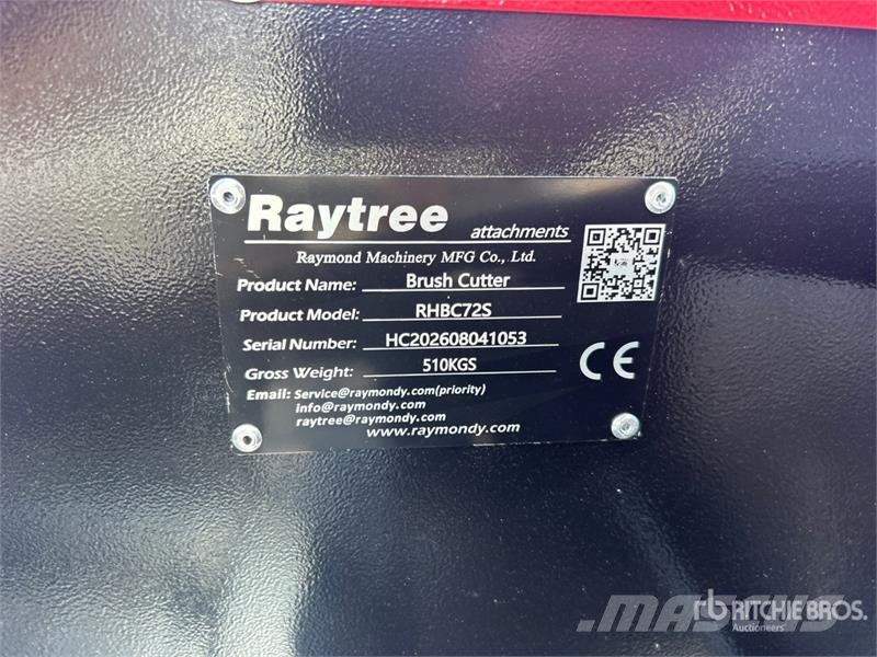 Raytree RHBC72S 72 in 4-Blade Skid Steer Brush Cut Sekačky namontované a tažené