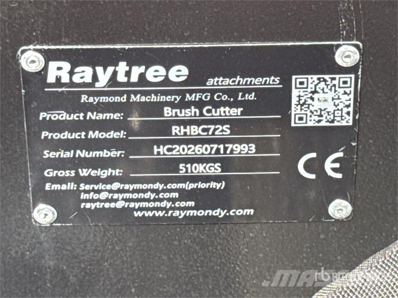  Raytree RHBC72S 72 in 4-Blade Skid Steer Brush Cut Piekabināmās pļaujmašīnas