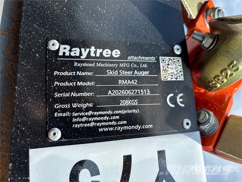  Raytree RMA42 Skid Steer Auger (Unused) Drills