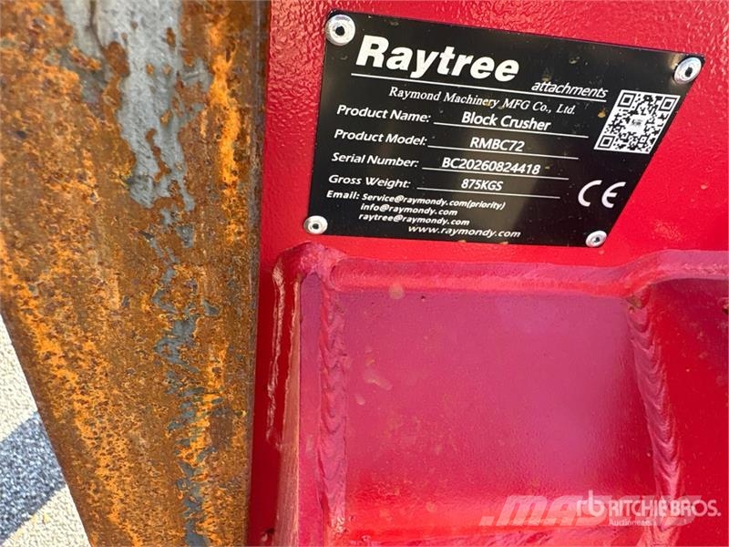  Raytree RMBC72 72 in Skid Steer Block Crusher (Unu Otros componentes