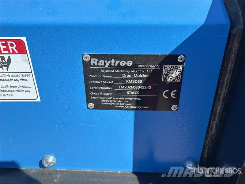 Raytree RMBD50 50 in Drum Skid Steer Mulcher (Unus Buskryddere / Grenknusere