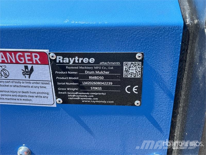 Raytree RMBD50 50 in Drum Skid Steer Mulcher (Unus Buskryddere / Grenknusere