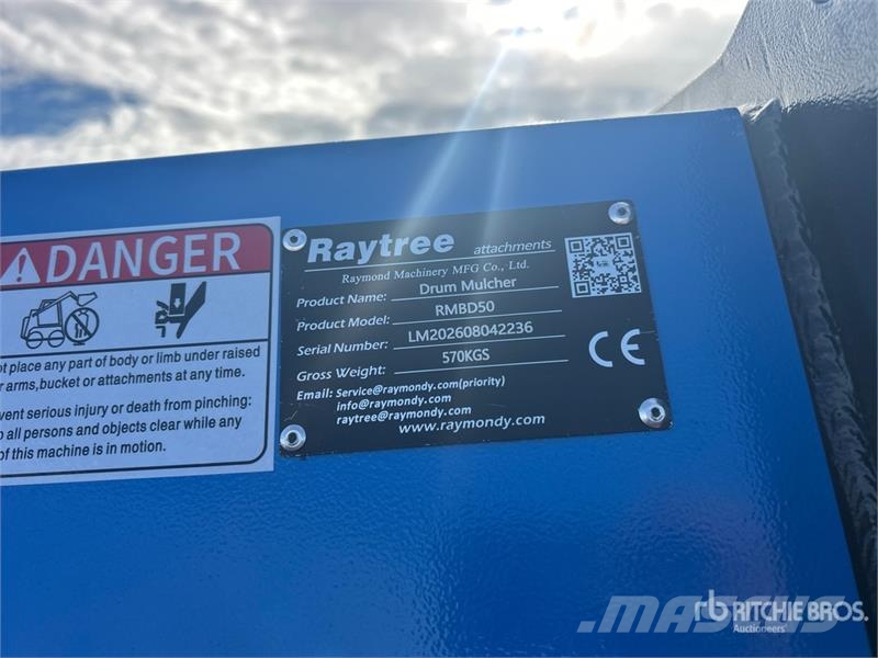 Raytree RMBD50 50 in Drum Skid Steer Mulcher (Unus Buskryddere / Grenknusere