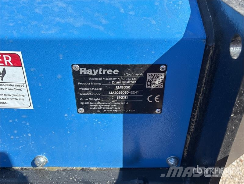Raytree RMBD50 50 in Drum Skid Steer Mulcher (Unus Buskryddere / Grenknusere