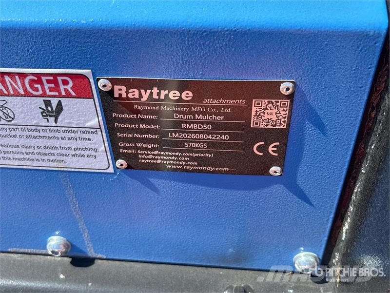 Raytree RMBD50 50 in Drum Skid Steer Mulcher (Unus Buskryddere / Grenknusere