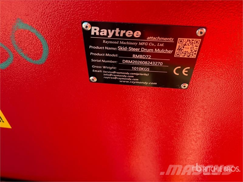  Raytree RMBD72 72 in Drum Skid Steer Mulcher (Unus Metsä murskaimet
