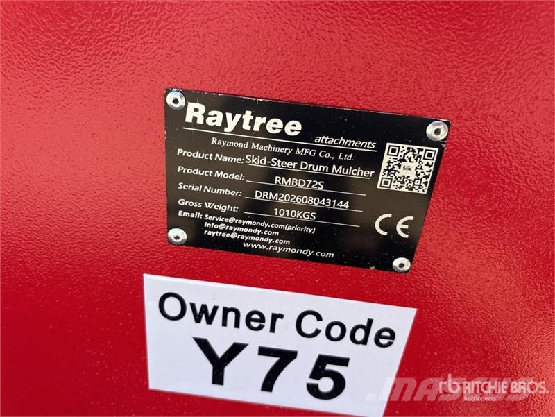 Raytree RMBD72S 72 in Drum Skid Steer Mulcher (Unu Buskryddere / Grenknusere