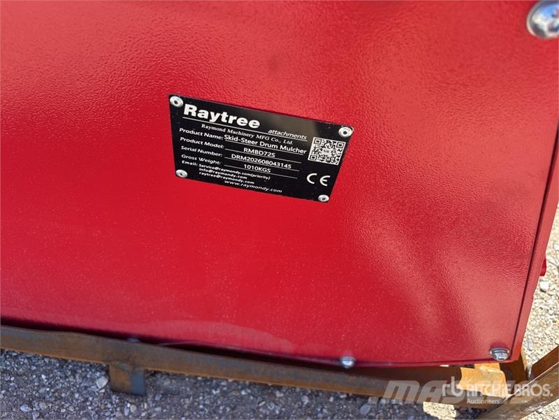 Raytree RMBD72S 72 in Drum Skid Steer Mulcher (Unu Buskryddere / Grenknusere