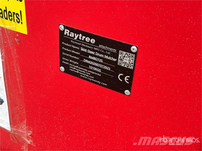 Raytree RMBD72S 72 in Drum Skid Steer Mulcher (Unu Stobbenfreesmachines