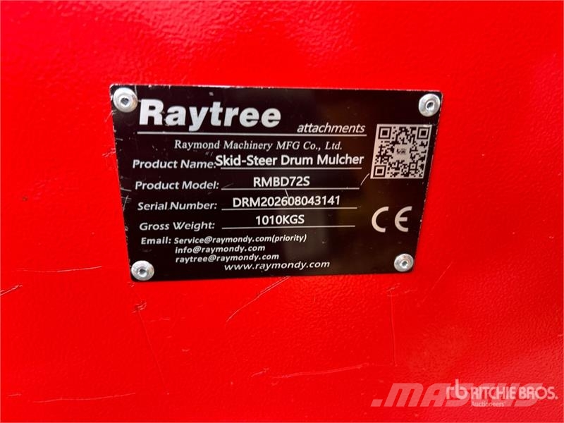  Raytree RMBD72S 72 in Drum Skid Steer Mulcher (Unu Šumski mulčeri