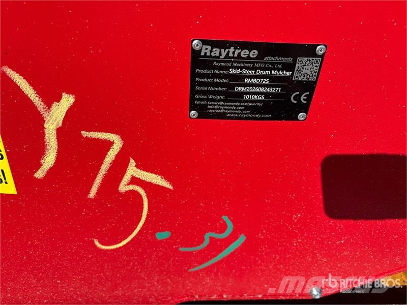 Raytree RMBD72S 72 in Drum Skid Steer Mulcher (Unu Metsä murskaimet