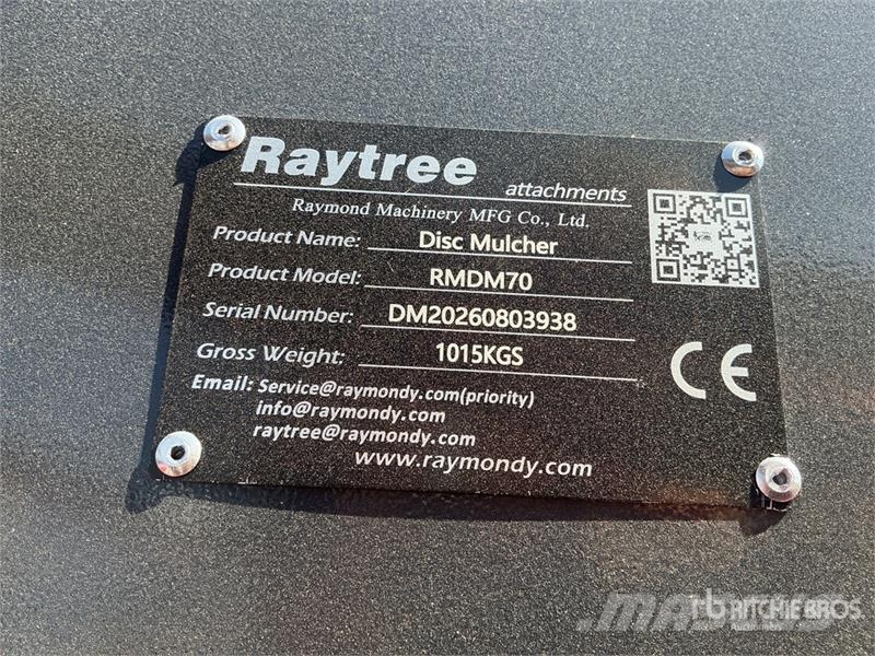 Raytree RMDM70 Disc Skid Steer Mulcher (Unused) Forstmulcher