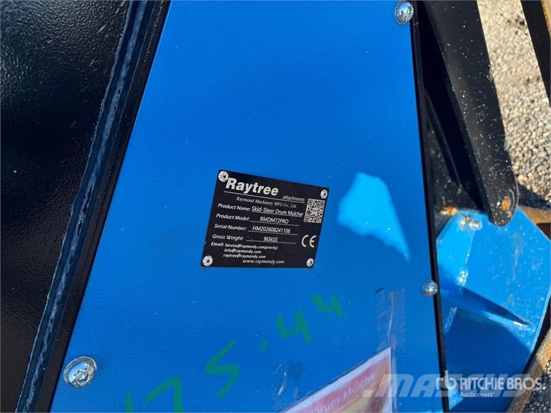 Raytree RMDM72Pro 72 in Drum Skid Steer Mulcher (U Metsä murskaimet