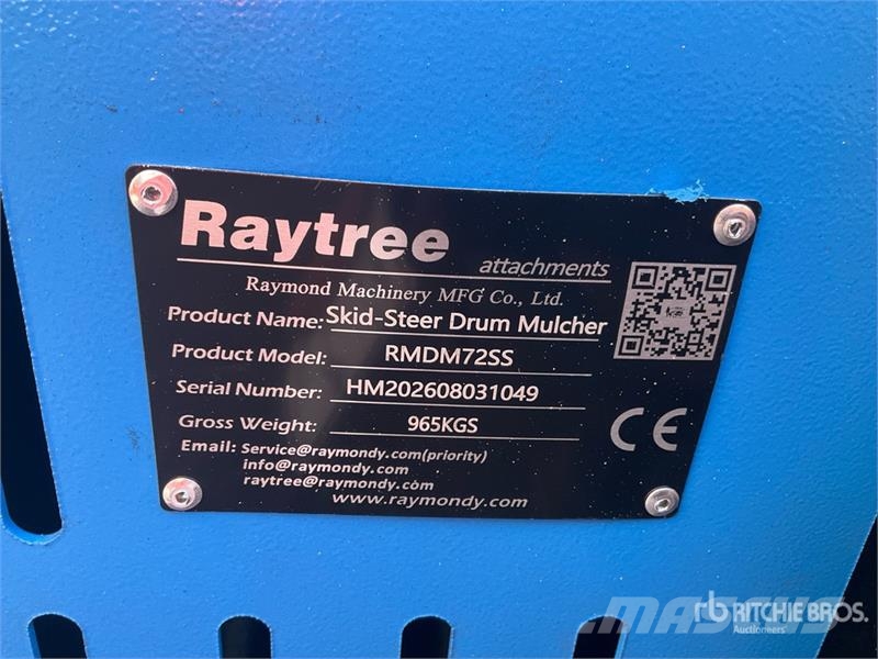 Raytree RMDM72SS 72 in Drum Skid Steer Mulcher (Un Ağaç parçalayıcılar