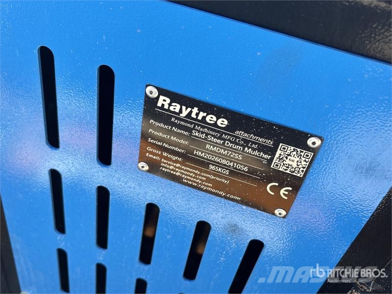  Raytree RMDM72SS 72 in Drum Skid Steer Mulcher (Un Lesní mulčovače